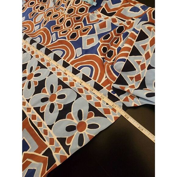 J. Mclaughlin fringe sleeve geometric pattern dress size xtra Large - Picture 8 of 8